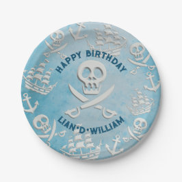 Plato De Papel PIRATE! placa de papel para la fiesta de cumpleaño