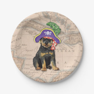 Plato De Papel Pirate Rottweiler