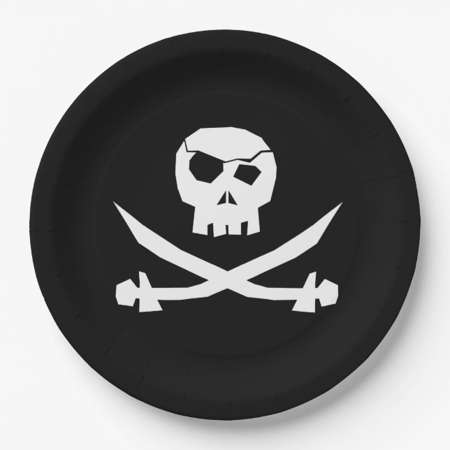 Plato De Papel Pirate Skull (Anverso)