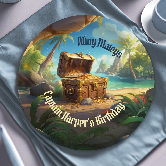 Plato De Papel Pirate Treasure & Paradise Island Adventure (Subido por el creador)
