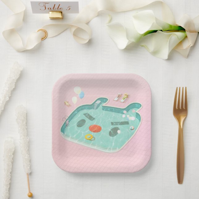 Plato De Papel Piscina (Boda)