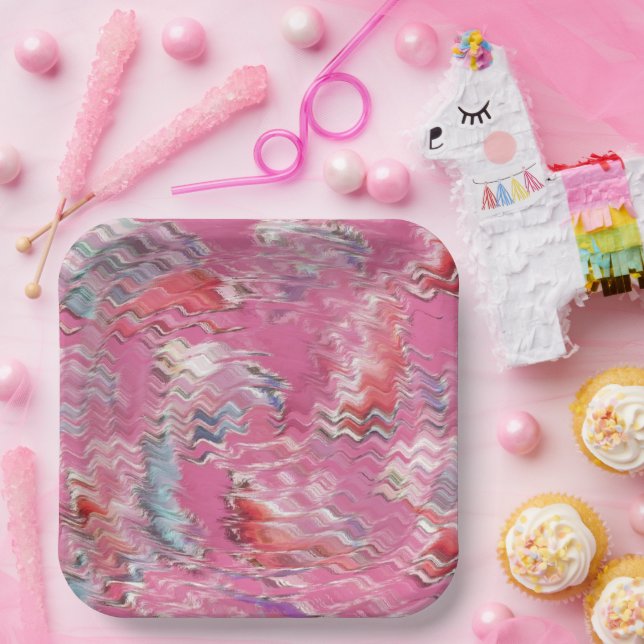 Plato De Papel Piscina de peces (Fiesta)