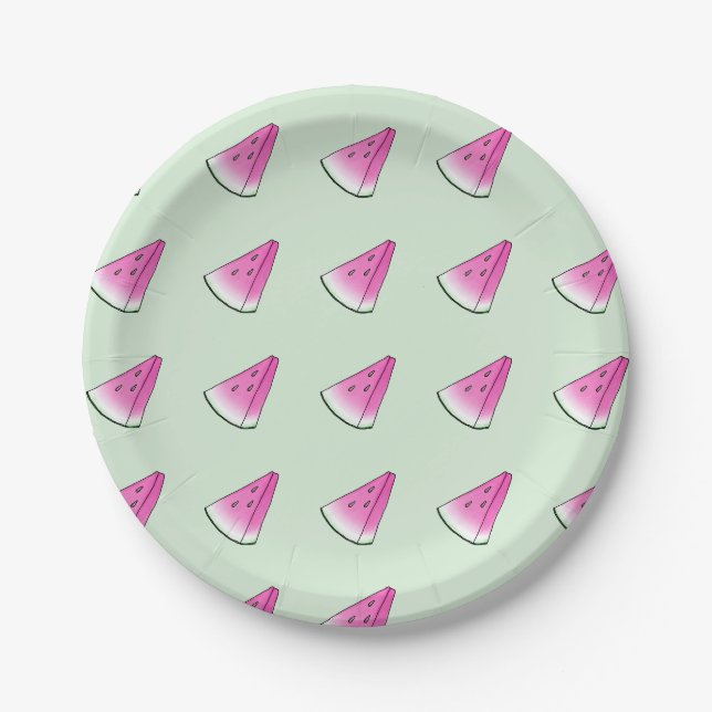 Plato De Papel Pista de sandía (Anverso)