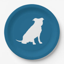 Pit Bull Silhouette Baby Shower Puppy Dog
