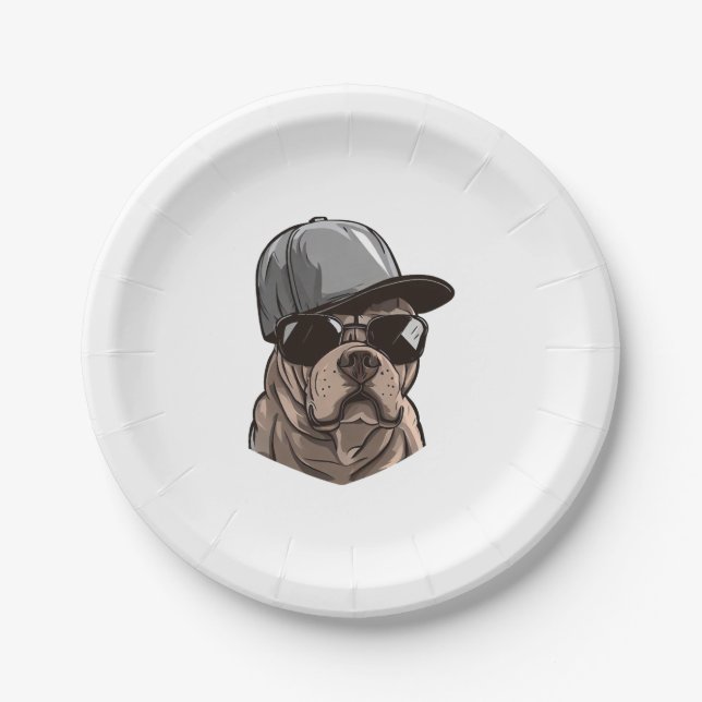 Plato De Papel Pitbull Gangster (Anverso)