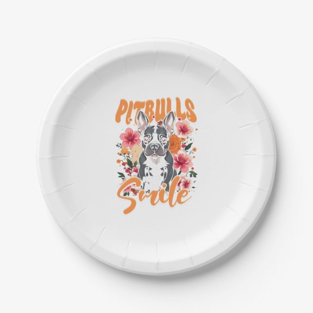Plato De Papel Pitbull Pitbulls (Anverso)