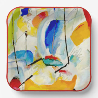Plato De Papel PixDezines Kandinsky 1913 Batalla Naval Improv 31