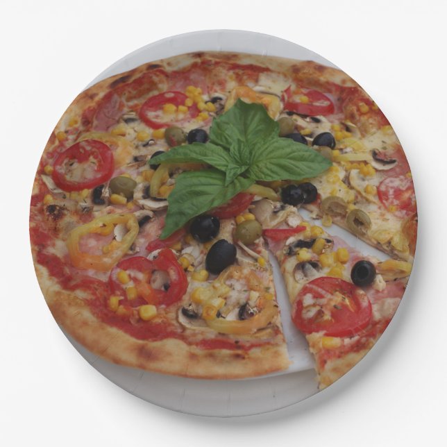 Plato De Papel Pizza (Anverso)