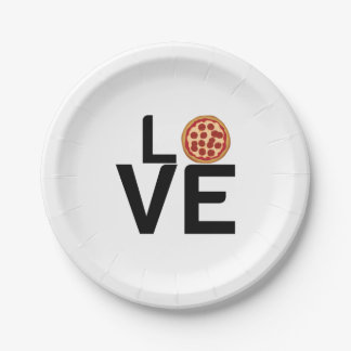 PLATO DE PAPEL PIZZA LOVE