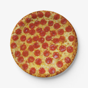 Plato De Papel Pizza Pepperoni