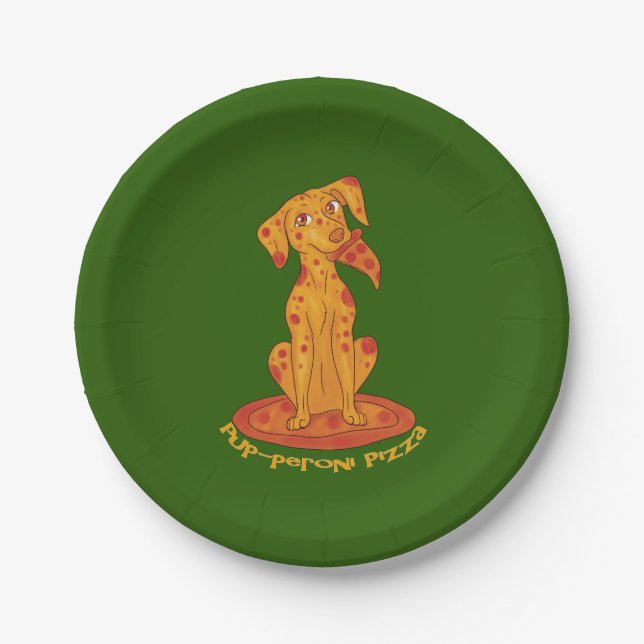 Plato De Papel Pizza Puppy (Anverso)