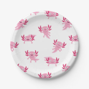 Plato De Papel Placa Axolotl de papel