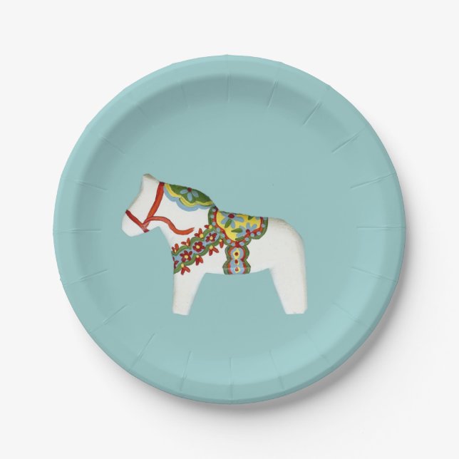 Plato De Papel Placa blanca para caballos (Anverso)