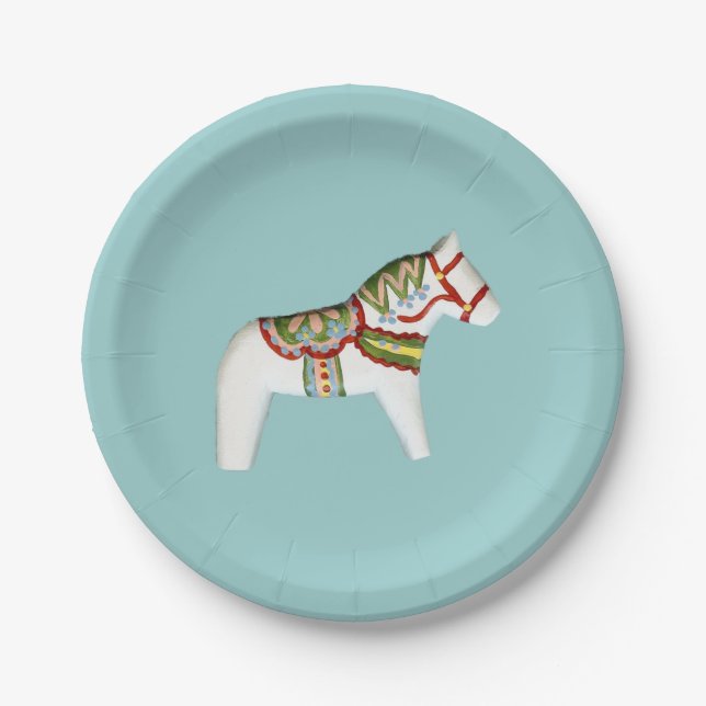 Plato De Papel Placa blanca para caballos (Anverso)