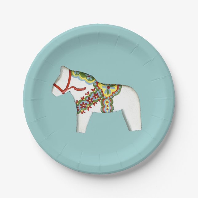 Plato De Papel Placa blanca para caballos (Anverso)