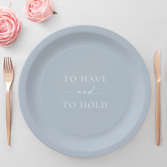 Plato De Papel Placa Boda azul turbio - PARA TENER Y MANTENER (Subido por el creador)