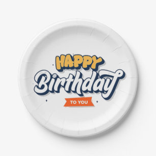 Plato De Papel Placa creativa de papel de cumpleaños