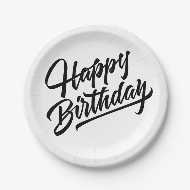 Plato De Papel Placa creativa de papel de cumpleaños (Anverso)