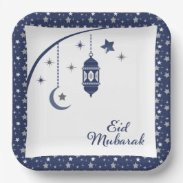 Plato De Papel Placa cuadrada de Eid
