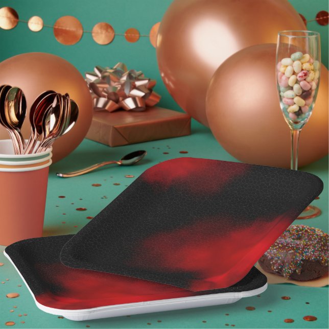 Plato De Papel Placa cuadrada de papel de 9" para cualquier ocasi (Multi)