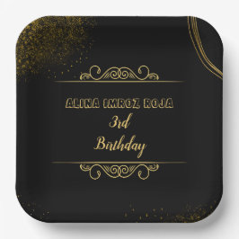 Plato De Papel Placa cuadrada de papel de fiesta de cumpleaños fl