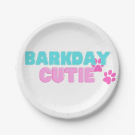 Plato De Papel Placa Cutie de papel Barkday