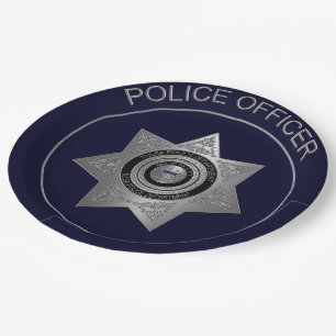 Plato De Papel PLACA DE 1 PAPEL DE Tulsa-Policía-Oficial-Badge-OP