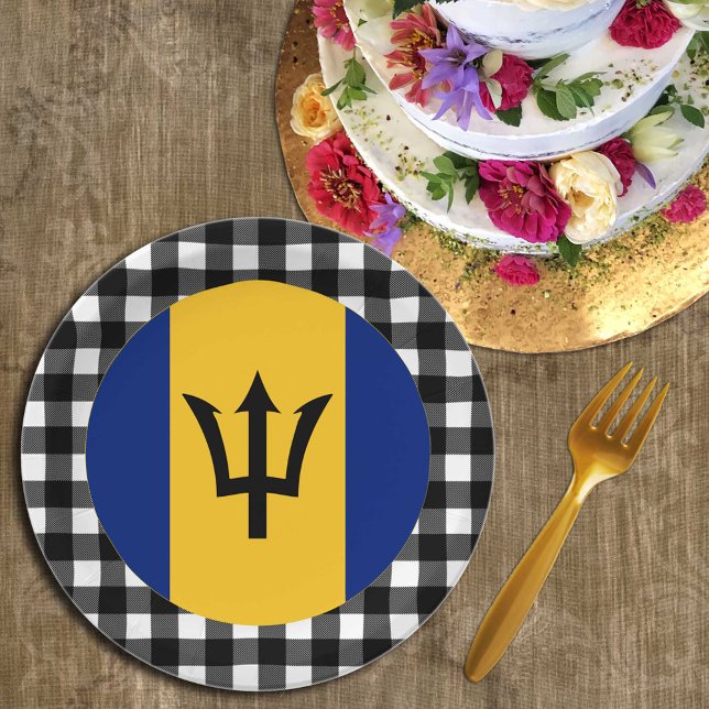 Plato De Papel Placa de Barbados, plancha de búfalo y bandera de  (Subido por el creador)
