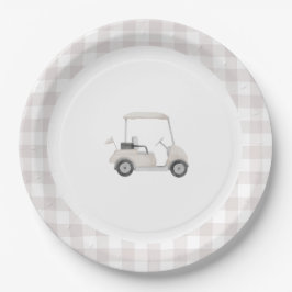 Plato De Papel placa de bebé de golf neutra