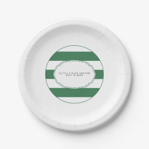 Plato De Papel Placa de bebé de golf verde