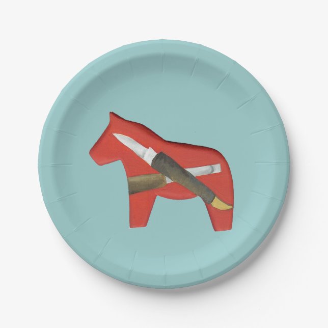 Plato De Papel Placa de caballo de Wood Carver (Anverso)