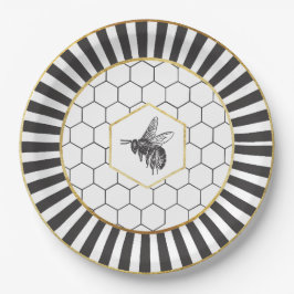 Plato De Papel Placa de cena Queen Bee de 9"