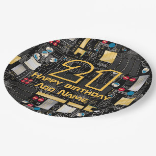 Plato De Papel Placa de circuito negra
