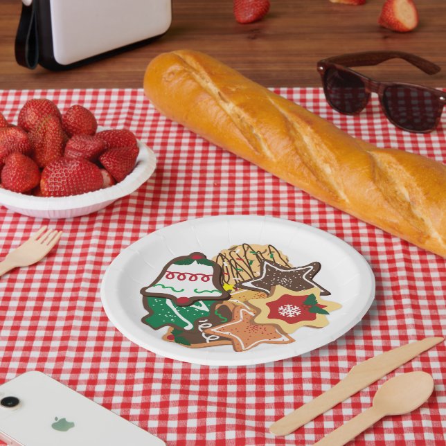 Plato De Papel Placa de cocina de navidades (Picnic)