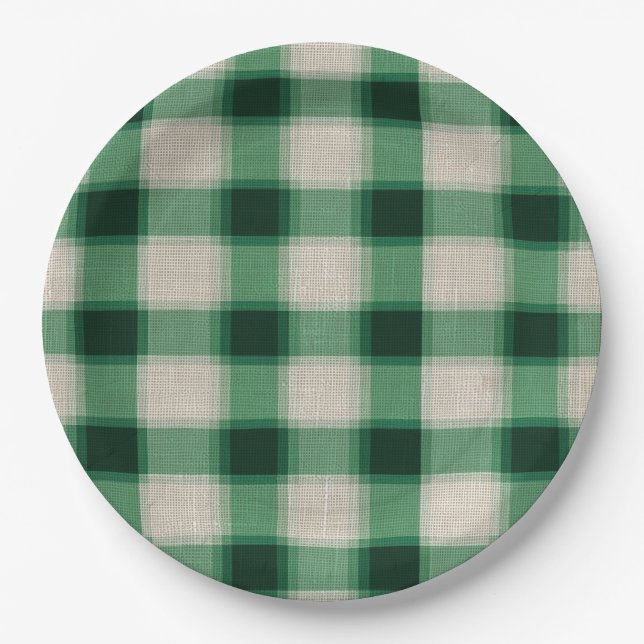 Plato De Papel Placa de crema verde (Anverso)