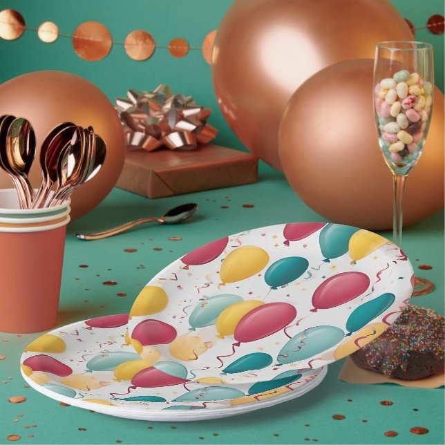 Plato De Papel placa de cumpleaños (Multi)