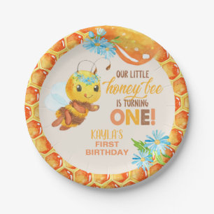 Plato De Papel Placa de cumpleaños - Chica - Personalizado