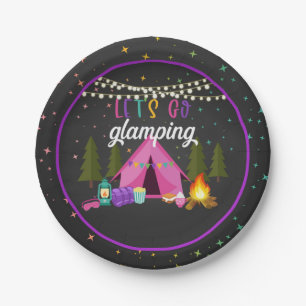 Plato De Papel Placa de cumpleaños para glamour