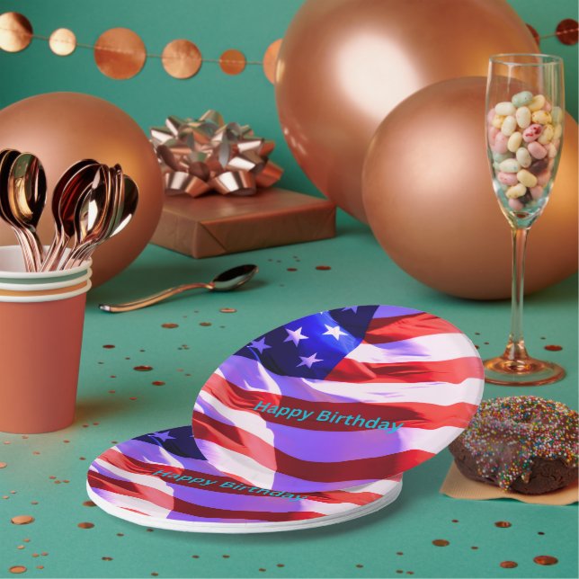 Plato De Papel Placa de cumpleaños para niños (Multi)