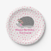 Placa de cumpleaños personalizada de Hedgehog