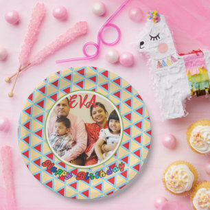 Plato De Papel Placa de cumpleaños personalizada - Día especial d