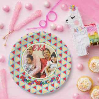 Plato De Papel Placa de cumpleaños personalizada - Día especial d