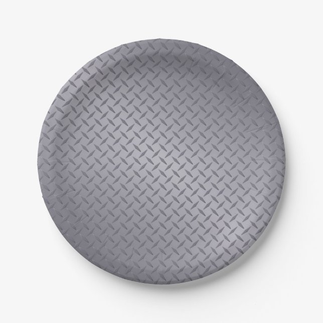 Plato De Papel Placa de diamante gris acero (Anverso)