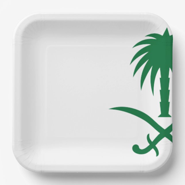 Plato De Papel placa de diseño saudita (Anverso)