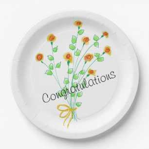 Plato De Papel Placa de felicitaciones de papel
