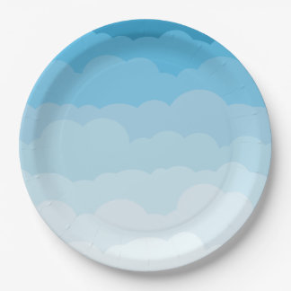 Plato De Papel Placa de Fiesta en la nube