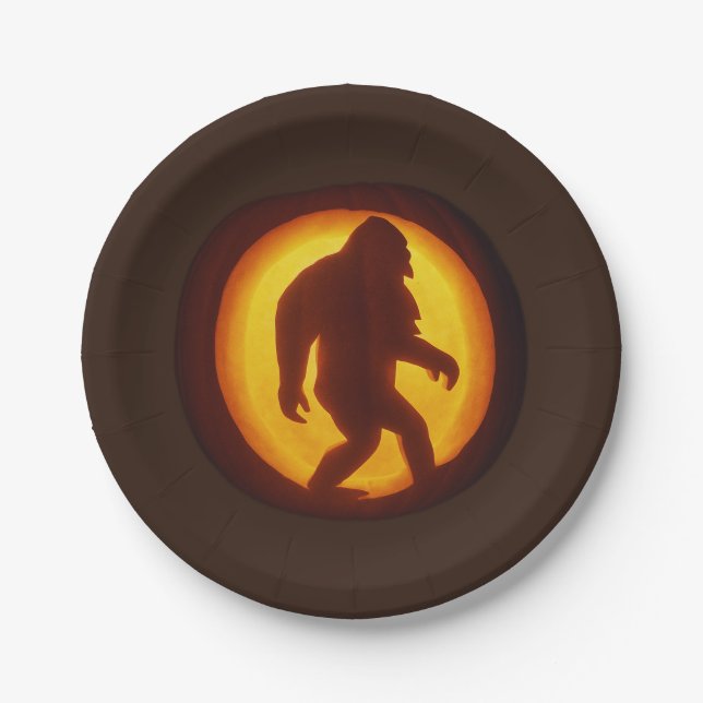 Plato De Papel Placa de Fiesta para pies gigantes - Sasquatch (Anverso)