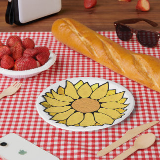 Plato De Papel Placa de girasol de vidrio templado