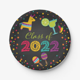 Plato De Papel Placa de graduación de Fiesta - Clase de 2022