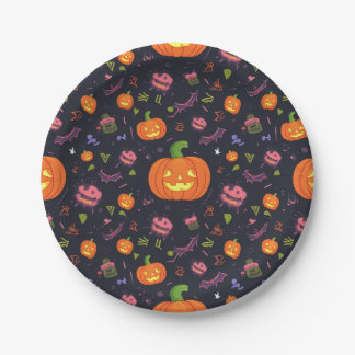 Plato De Papel placa de halloween